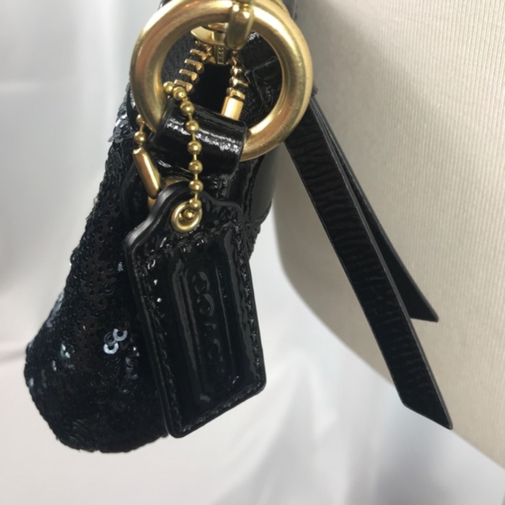 Rare! Coach Black Sequin Crossbody Bag - Picture 3 of 7